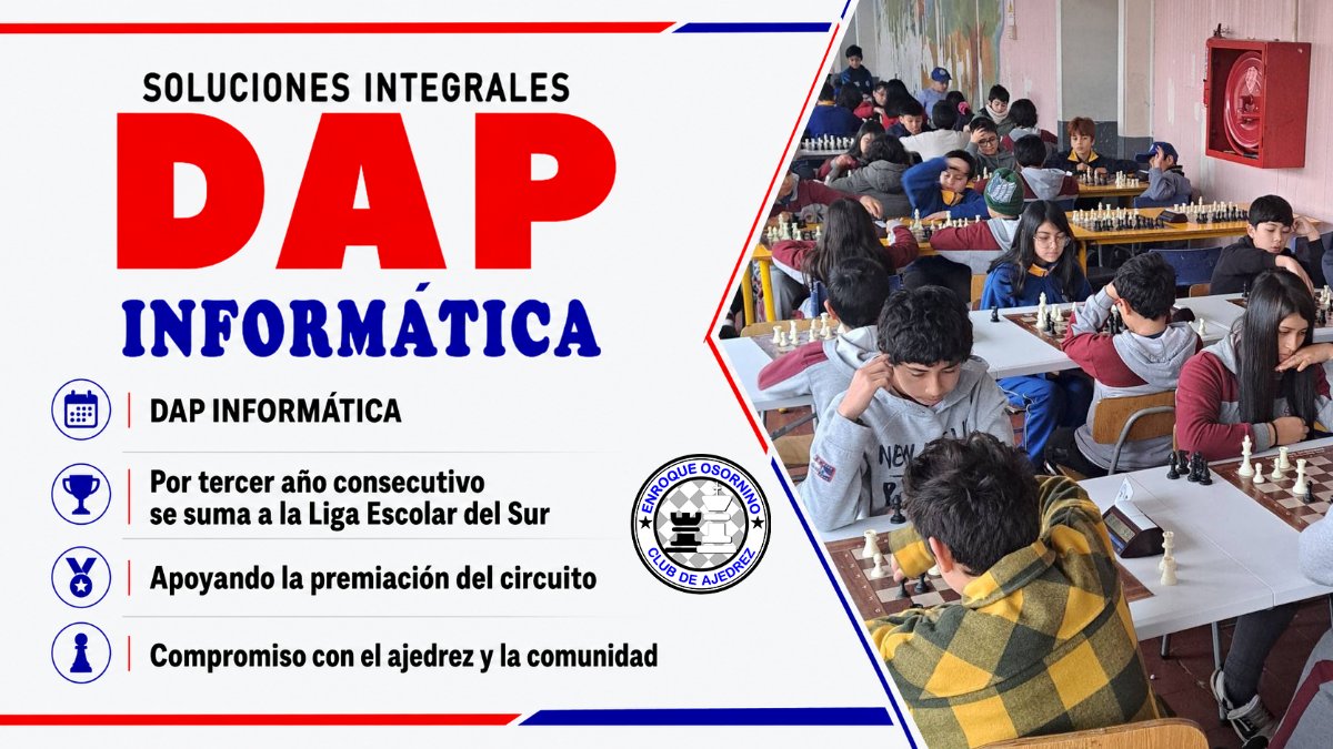 DAP Informática renueva su apoyo a la Liga de Ajedrez Escolar del Sur