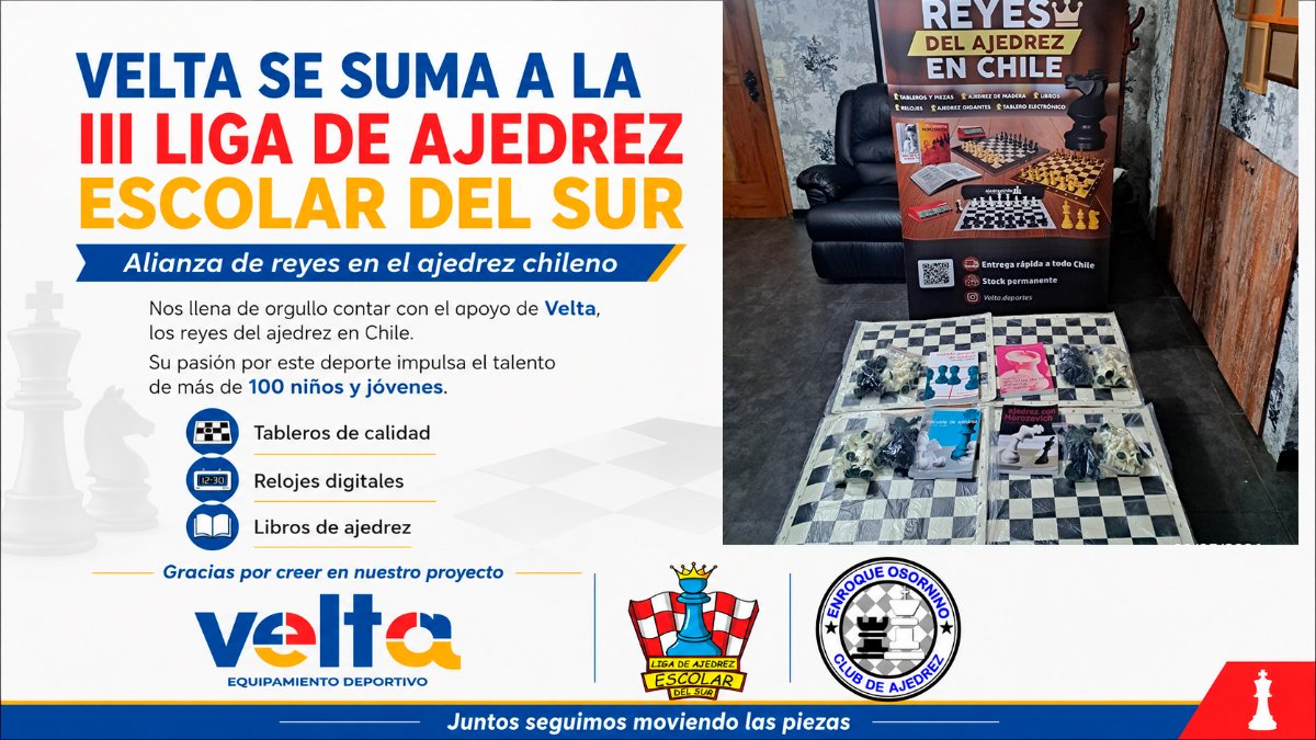 Velta se suma a la III Liga de Ajedrez Escolar del Sur
