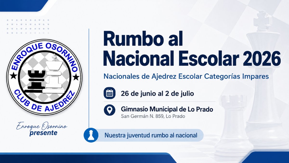 Enroque Osornino estará presente en el Nacional Escolar 2026